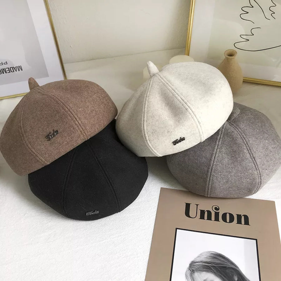 Solid Color Beret Hat Apparel and Accessories