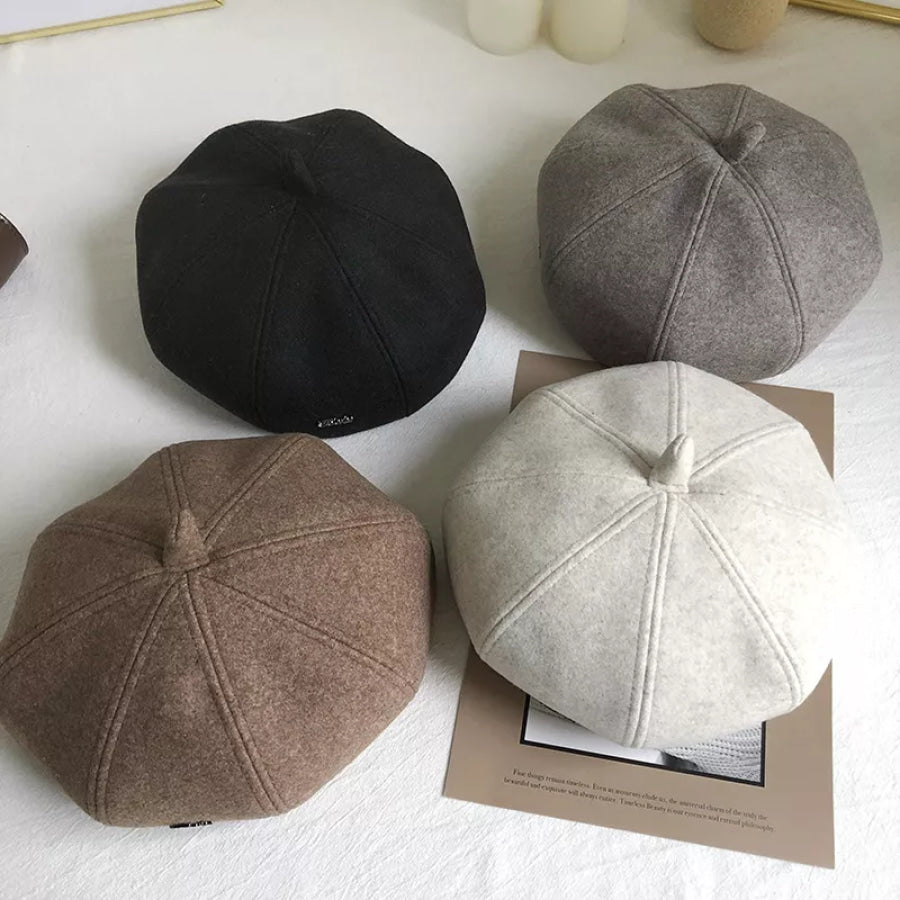 Solid Color Beret Hat Apparel and Accessories