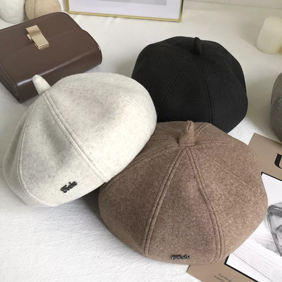 Solid Color Beret Hat Apparel and Accessories