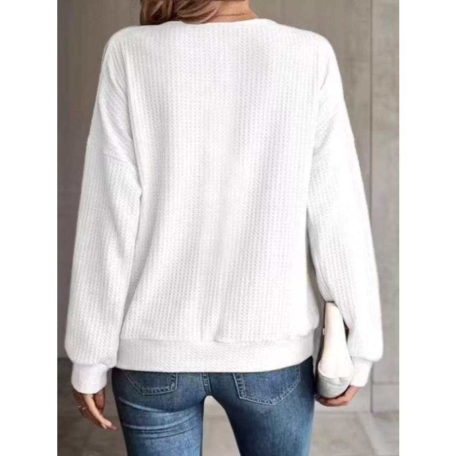 Solid Color Cold Shoulder Long Sleeve T-Shirt Apparel and Accessories