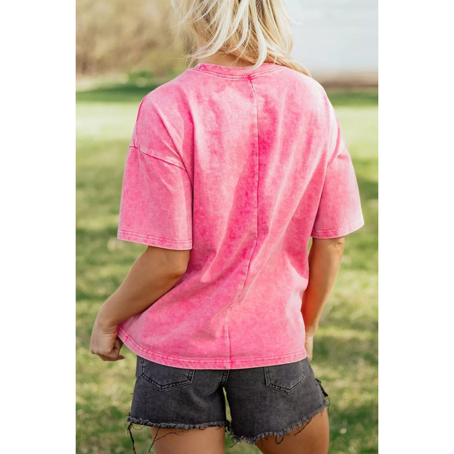 Solid Color Cotton Mineral Washed Oversize Tee Apparel and Accessories