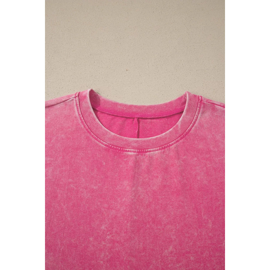 Solid Color Cotton Mineral Washed Oversize Tee Apparel and Accessories