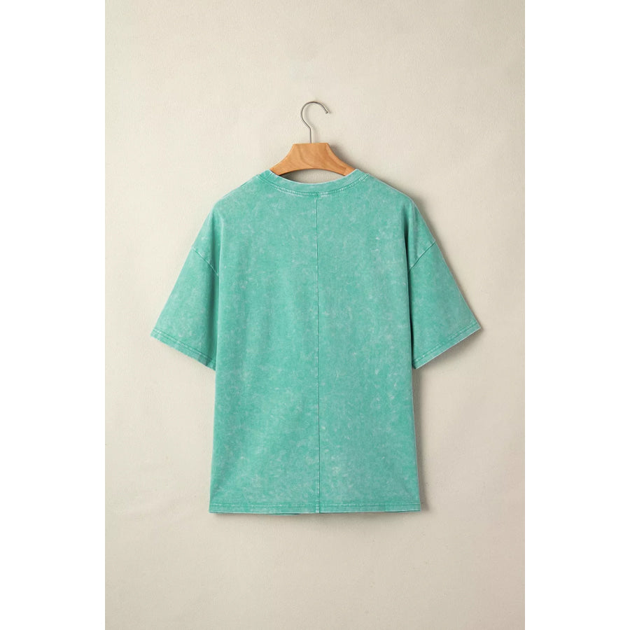 Solid Color Cotton Mineral Washed Oversize Tee Apparel and Accessories
