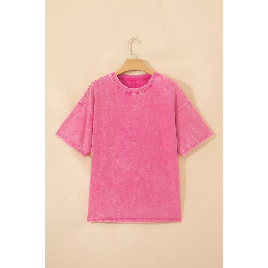 Solid Color Cotton Mineral Washed Oversize Tee Apparel and Accessories