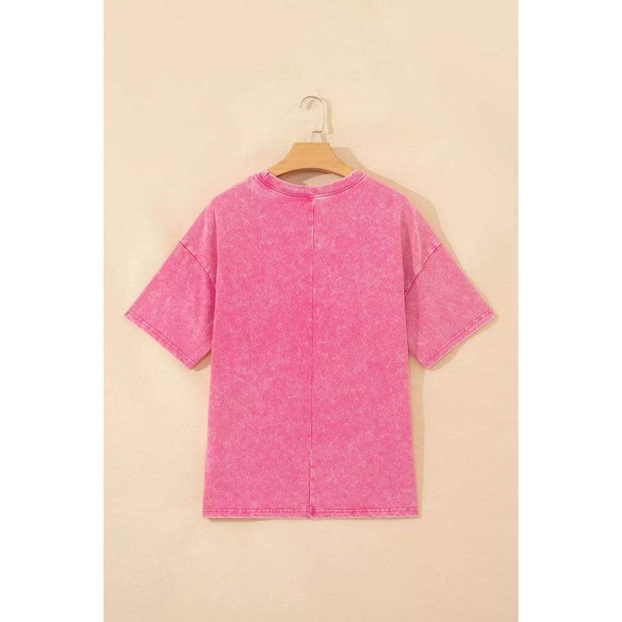 Solid Color Cotton Mineral Washed Oversize Tee Apparel and Accessories