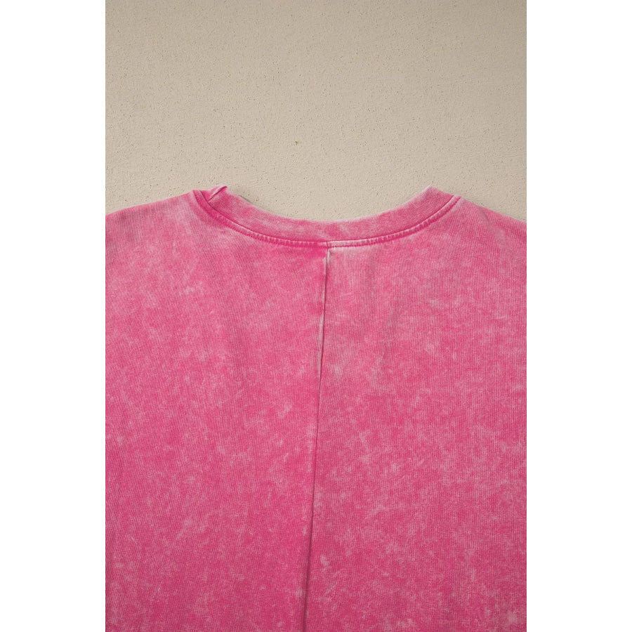 Solid Color Cotton Mineral Washed Oversize Tee Apparel and Accessories