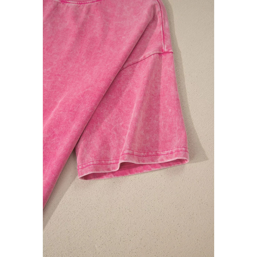Solid Color Cotton Mineral Washed Oversize Tee Apparel and Accessories