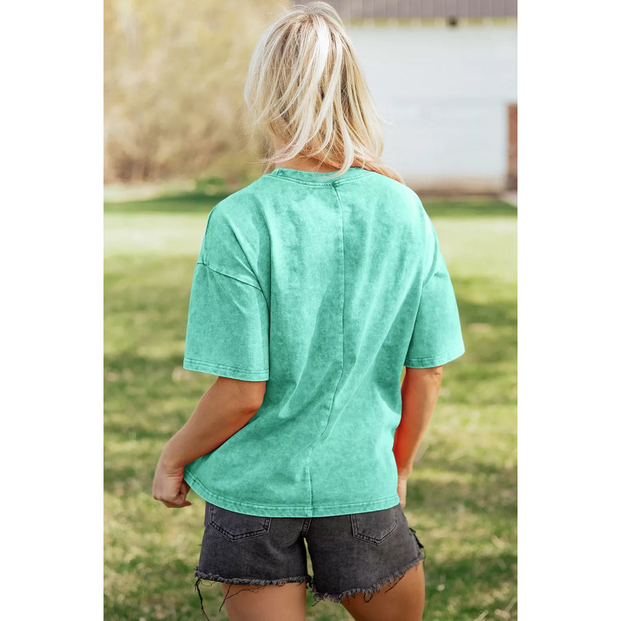 Solid Color Cotton Mineral Washed Oversize Tee Apparel and Accessories