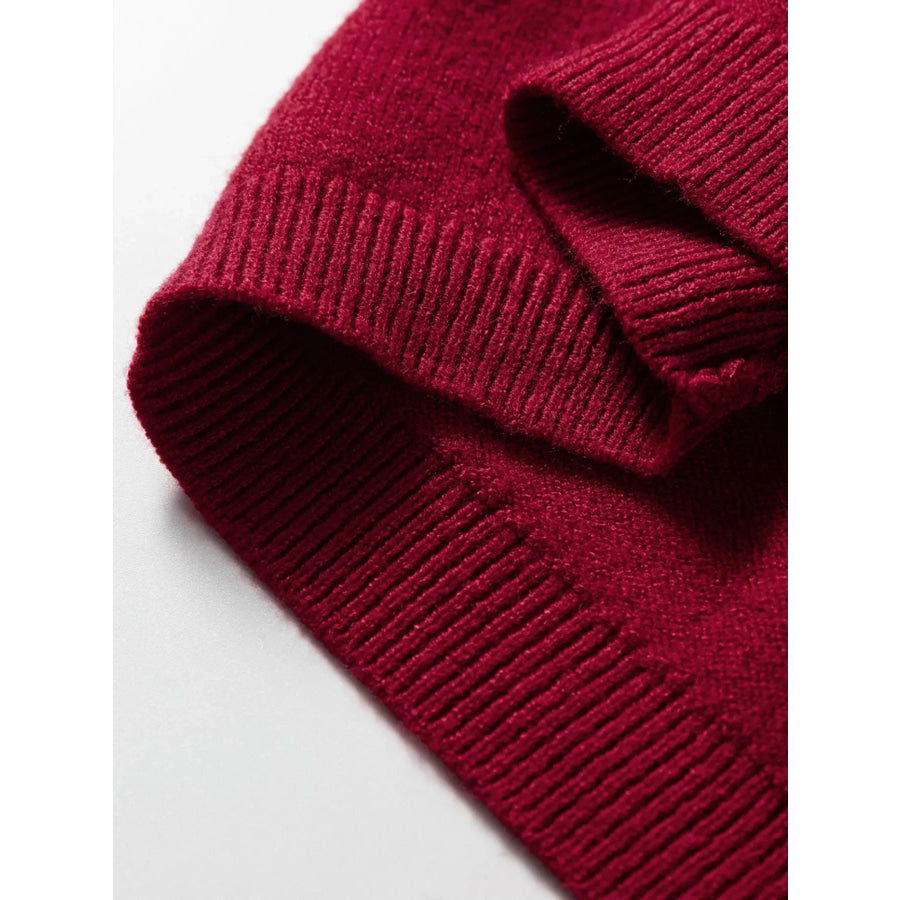 Solid Color Crew Neck Knit Cap Sleeve Sweater Apparel and Accessories