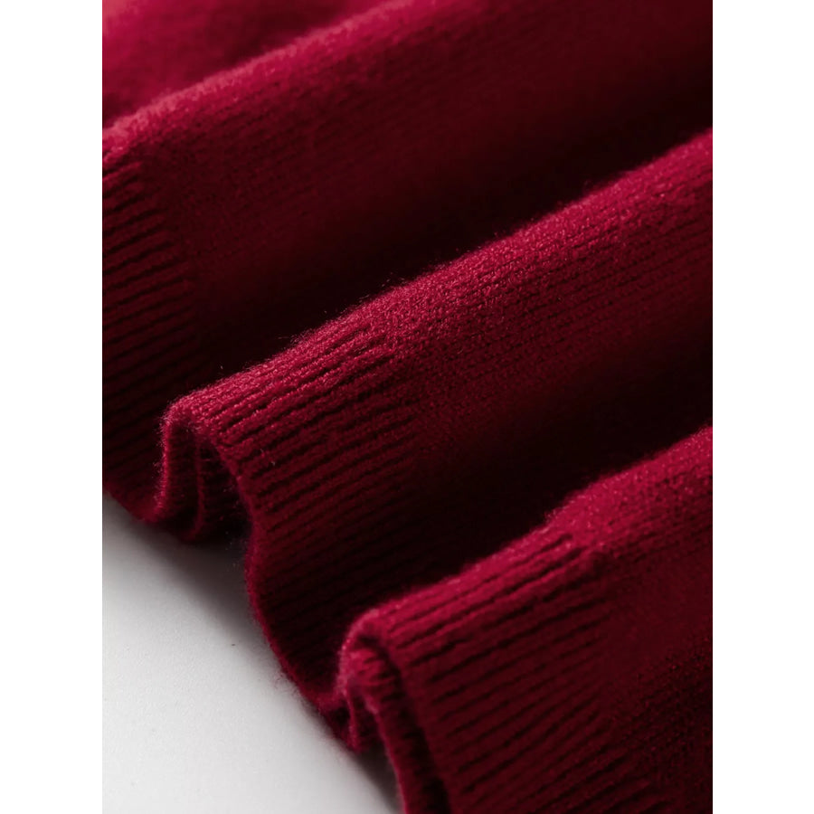 Solid Color Crew Neck Knit Cap Sleeve Sweater Apparel and Accessories