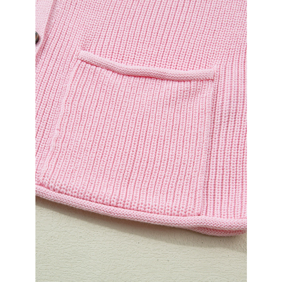Solid Color Knit V Neck Button Front Sweater Vest Apparel and Accessories