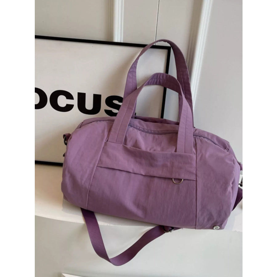 Solid Color Lightweight Travel Duffel Bag Purple / One Size Apparel and Accessories