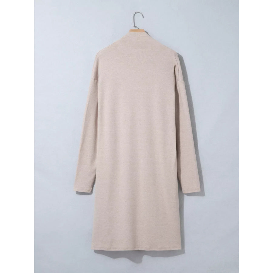 Solid Color Long Sleeve Casual Tunic Shift Cardigan Apparel and Accessories