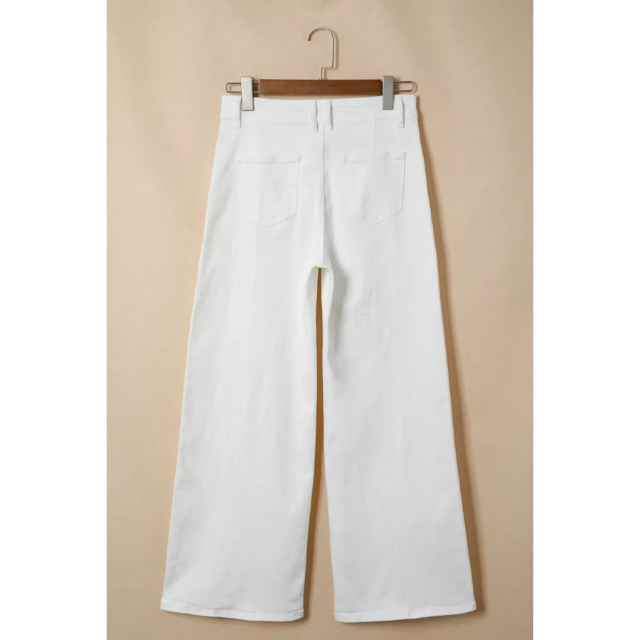 Solid Color Loose Casual Jeans Apparel and Accessories
