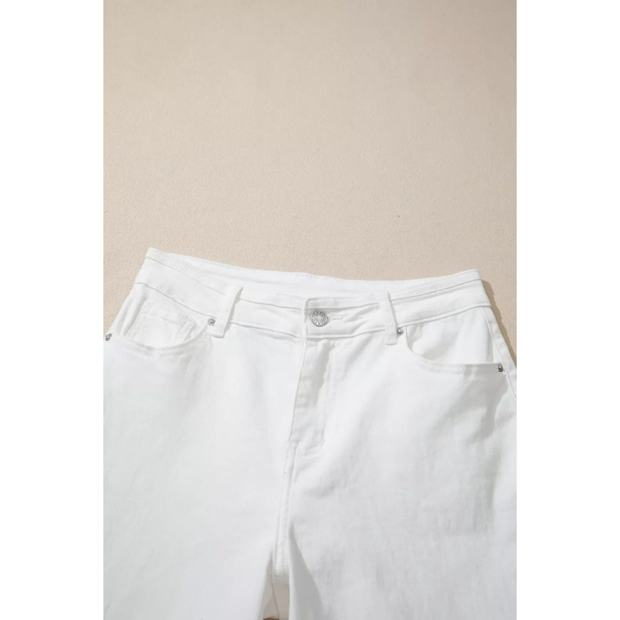 Solid Color Loose Casual Jeans Apparel and Accessories