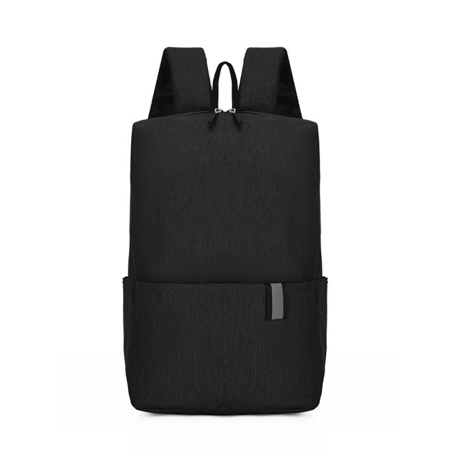 Solid Color Nylon Backpack Bag Yellow / One Size Apparel and Accessories