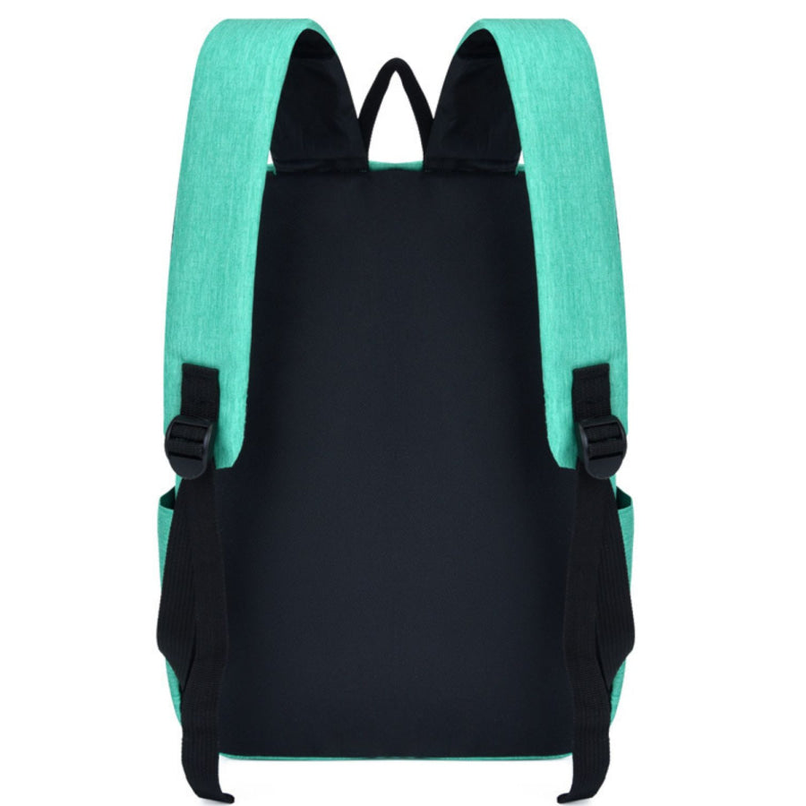 Solid Color Nylon Backpack Bag Apparel and Accessories