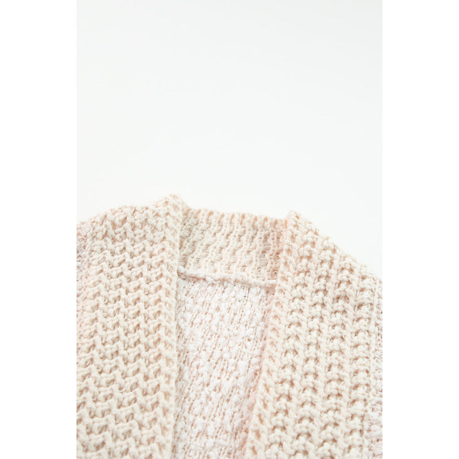 Solid Color Open Front Cardigan Apparel and Accessories