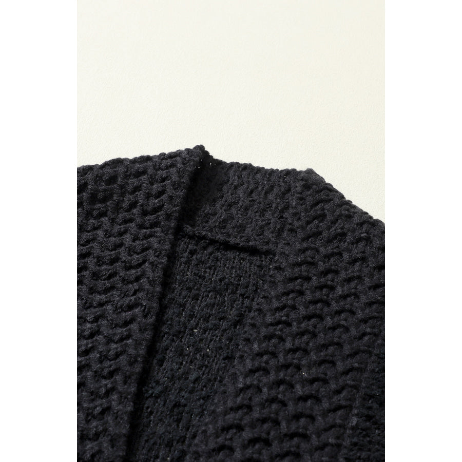 Solid Color Open Front Cardigan Apparel and Accessories