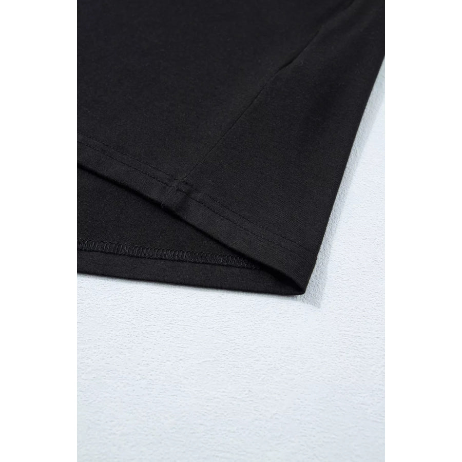 Solid Color Oversize Tee Tie Wrap Mini Skort 2pcs Set Apparel and Accessories