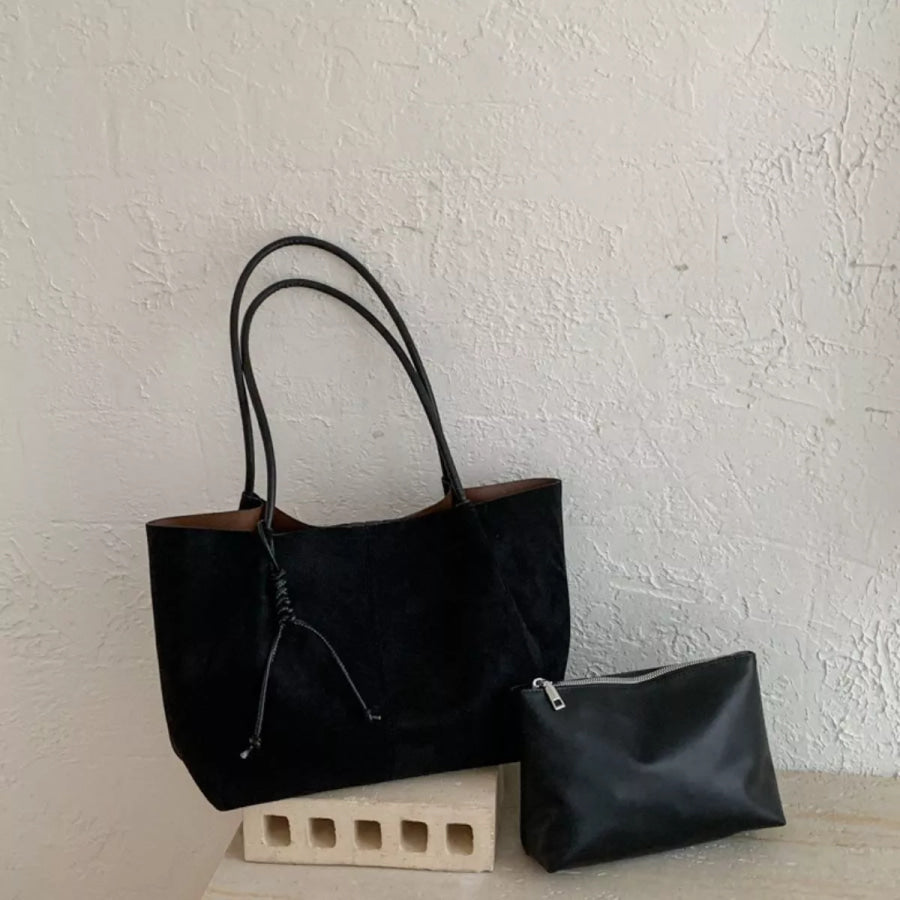 Solid Color Tote Bag Black / onesize Apparel and Accessories