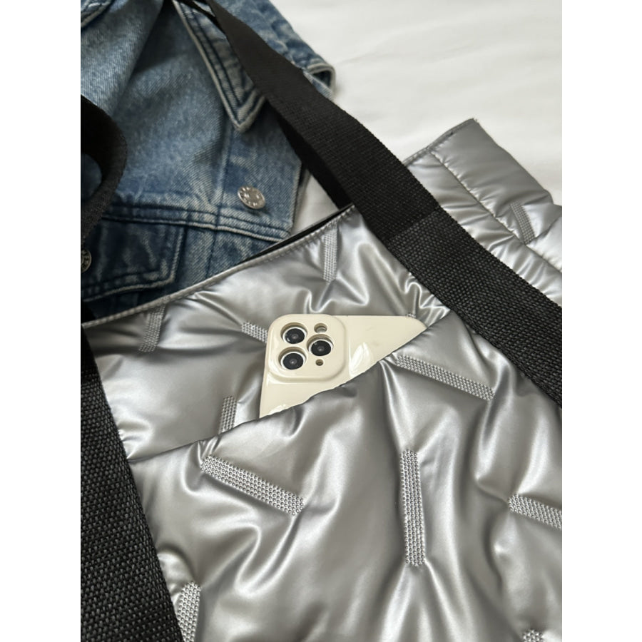 Solid Color Tote Bag with Side Pockets Apparel and Accessories