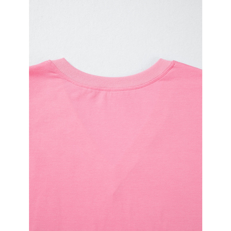 Solid Color V Neck Short Puff Sleeve Blouse Apparel and Accessories