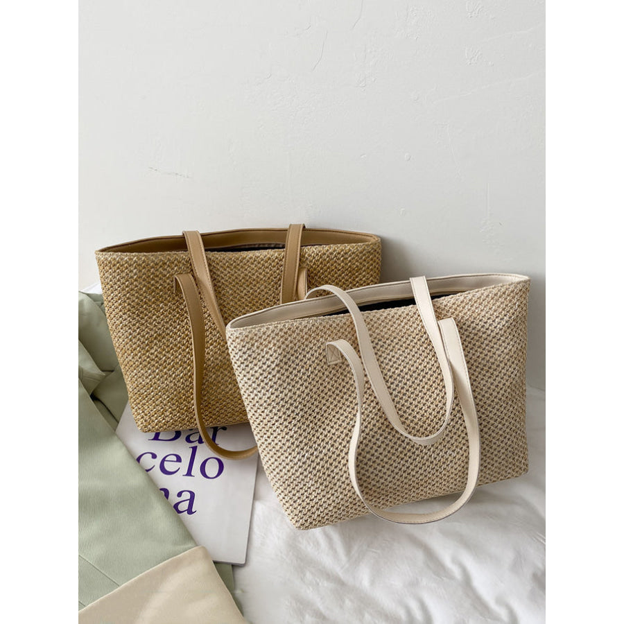 Solid Color Woven Tote Bag Apparel and Accessories