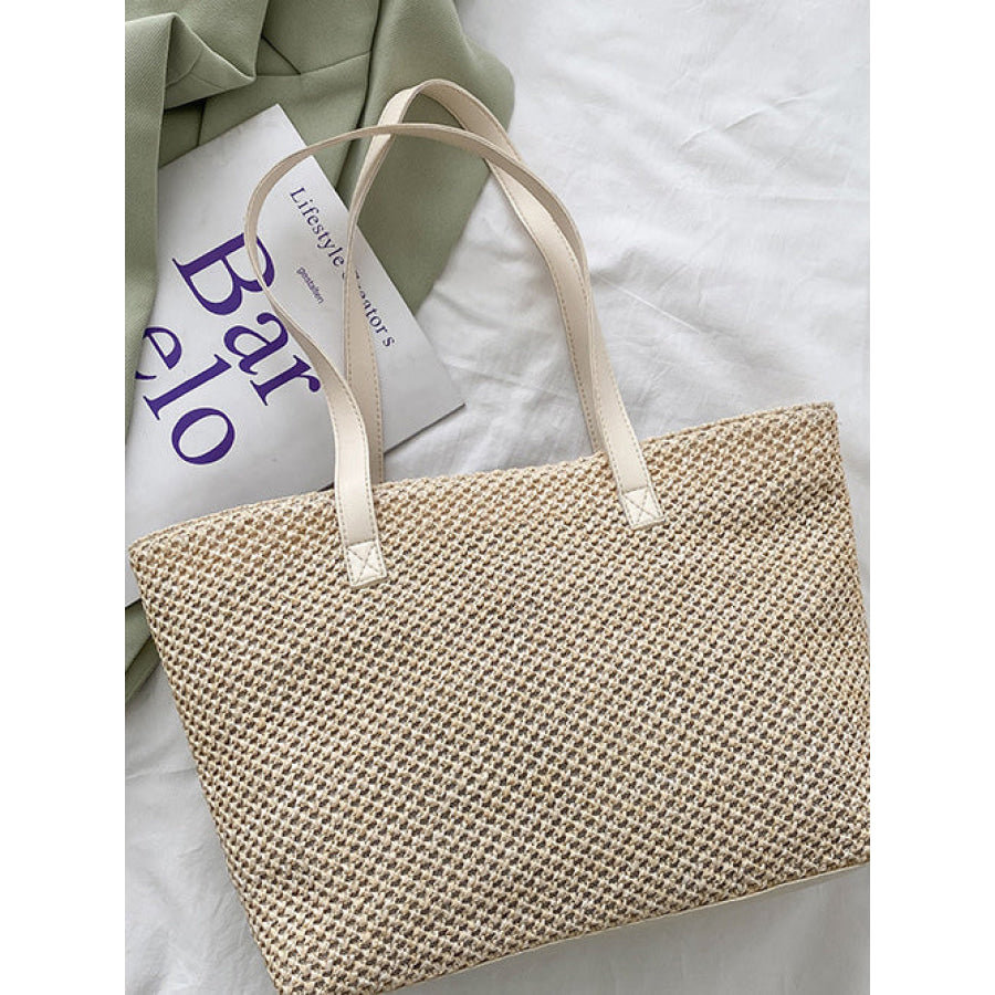 Solid Color Woven Tote Bag Apparel and Accessories