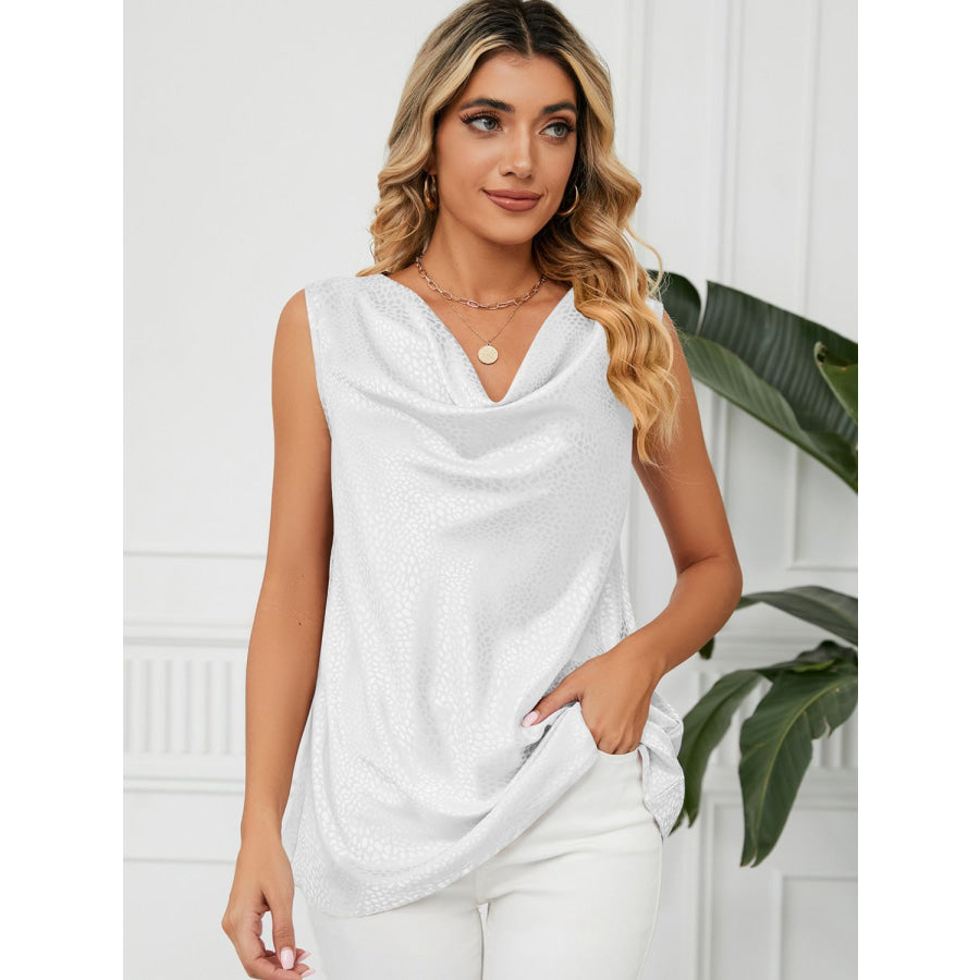 Solid Cowl Neck Top Apparel and Accessories