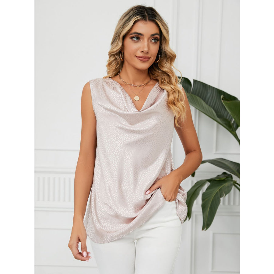 Solid Cowl Neck Top Apparel and Accessories