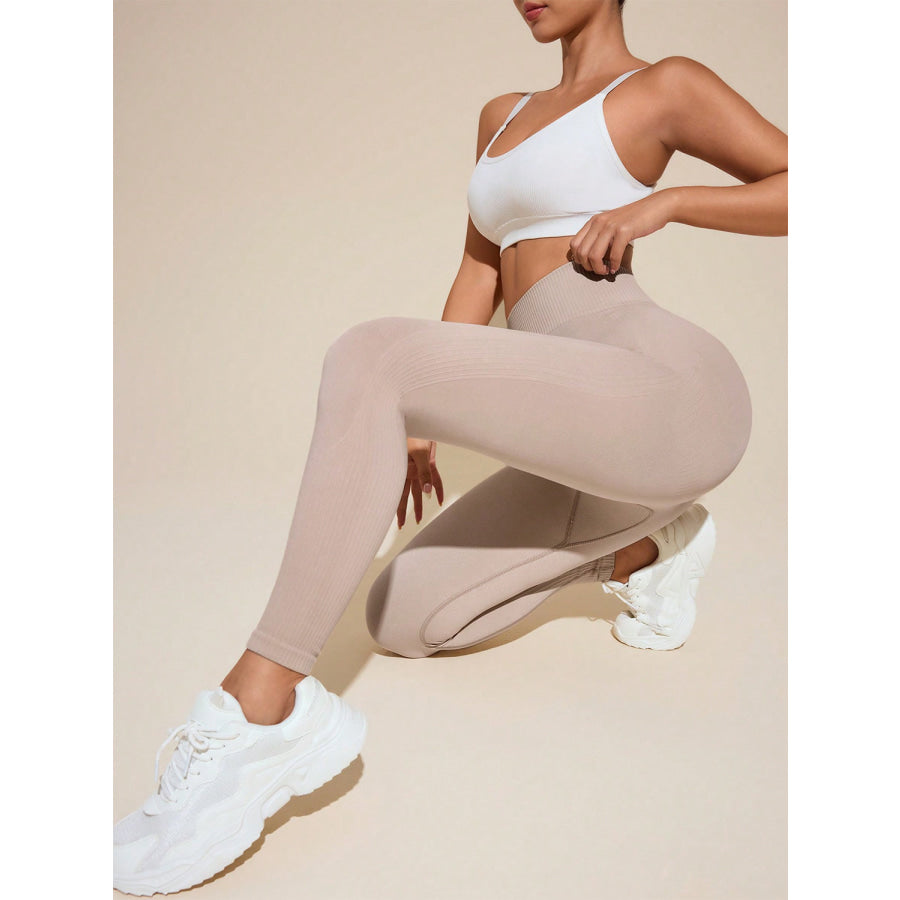 Solid High Rise Active Leggings Apparel and Accessories