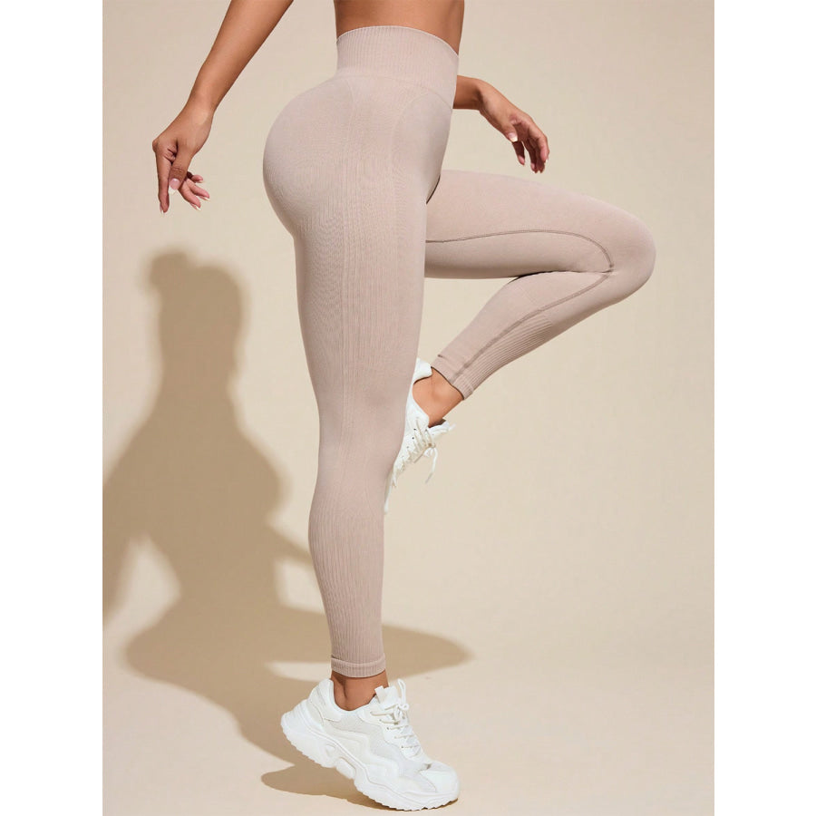 Solid High Rise Active Leggings Apparel and Accessories