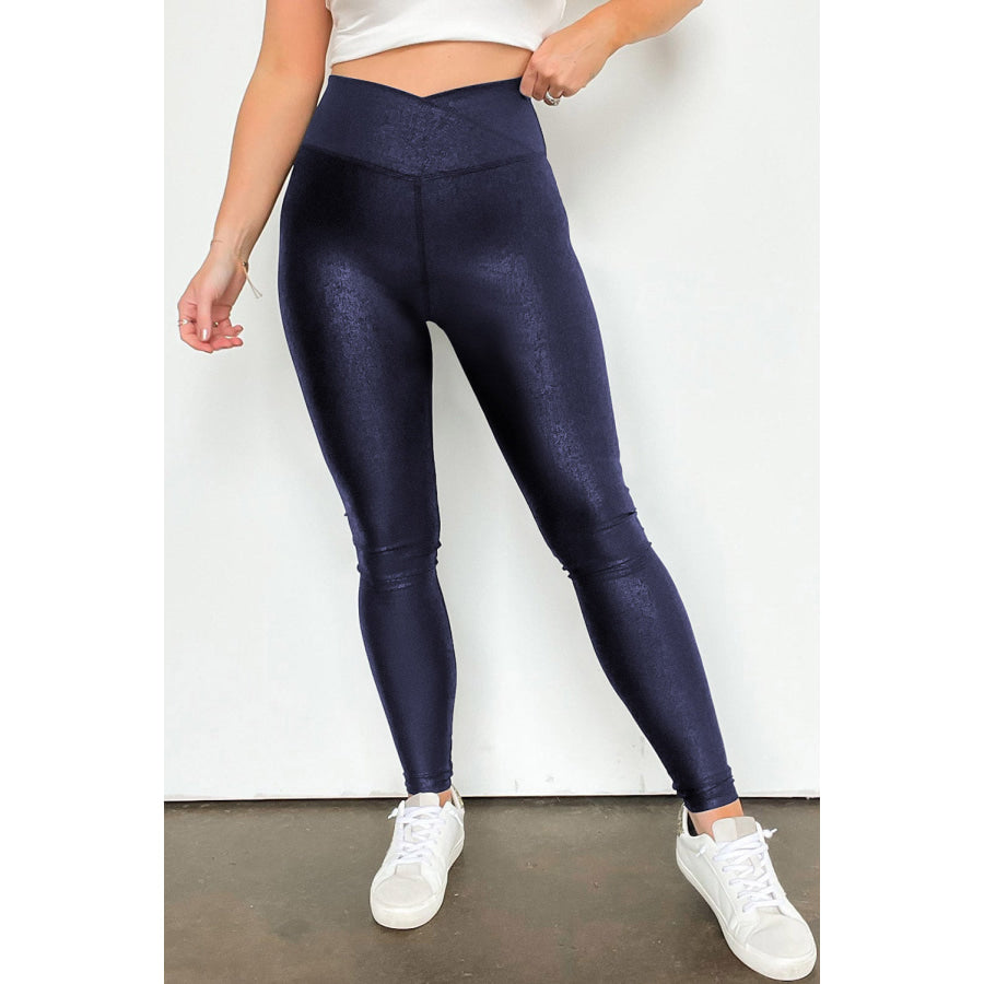 Solid High Waist Leggings Apparel and Accessories