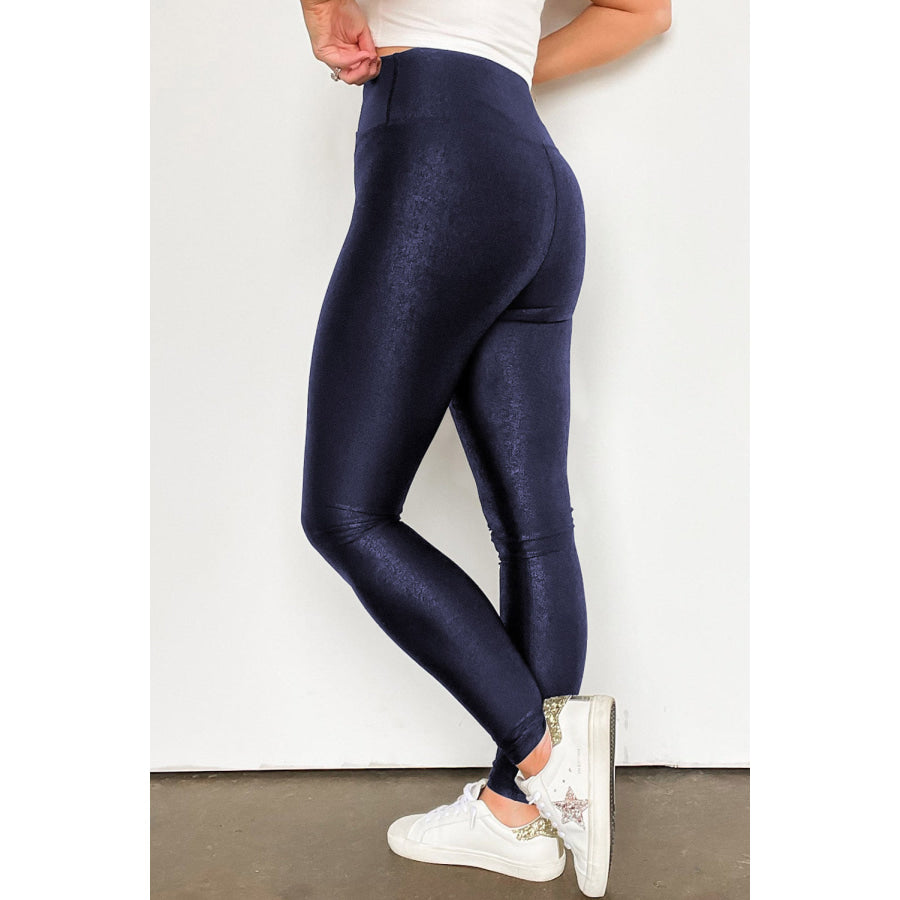 Solid High Waist Leggings Apparel and Accessories