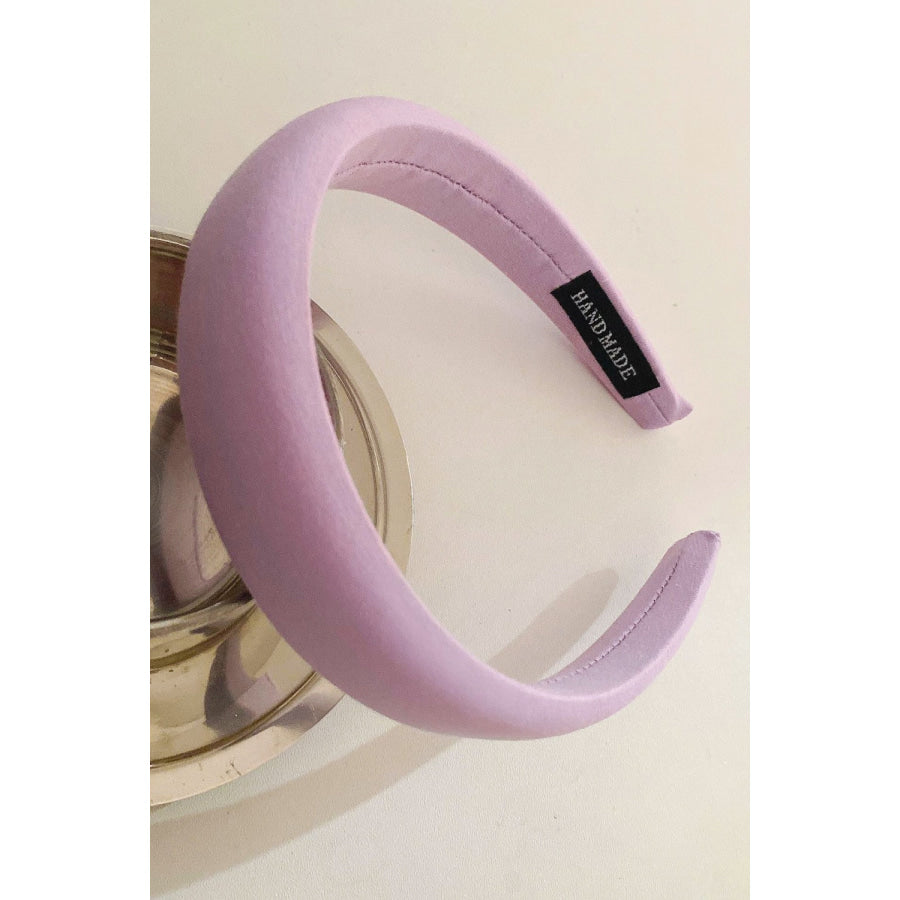 Solid Polyester Wide Headband Lilac / One Size Apparel and Accessories