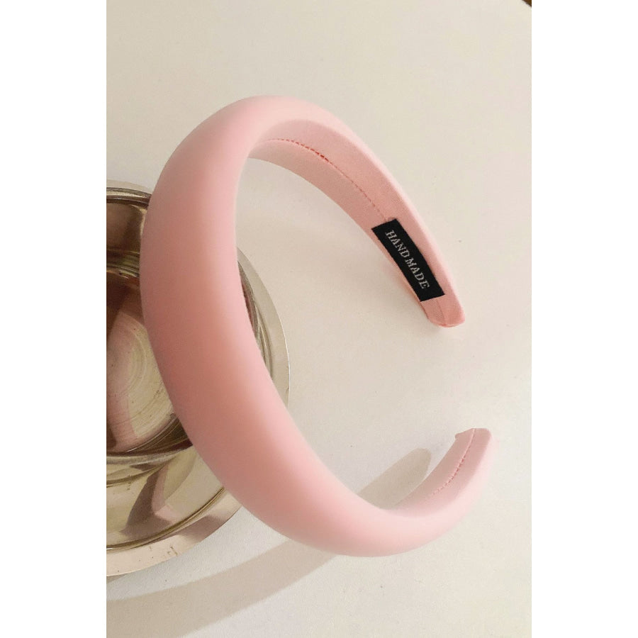 Solid Polyester Wide Headband Pink / One Size Apparel and Accessories