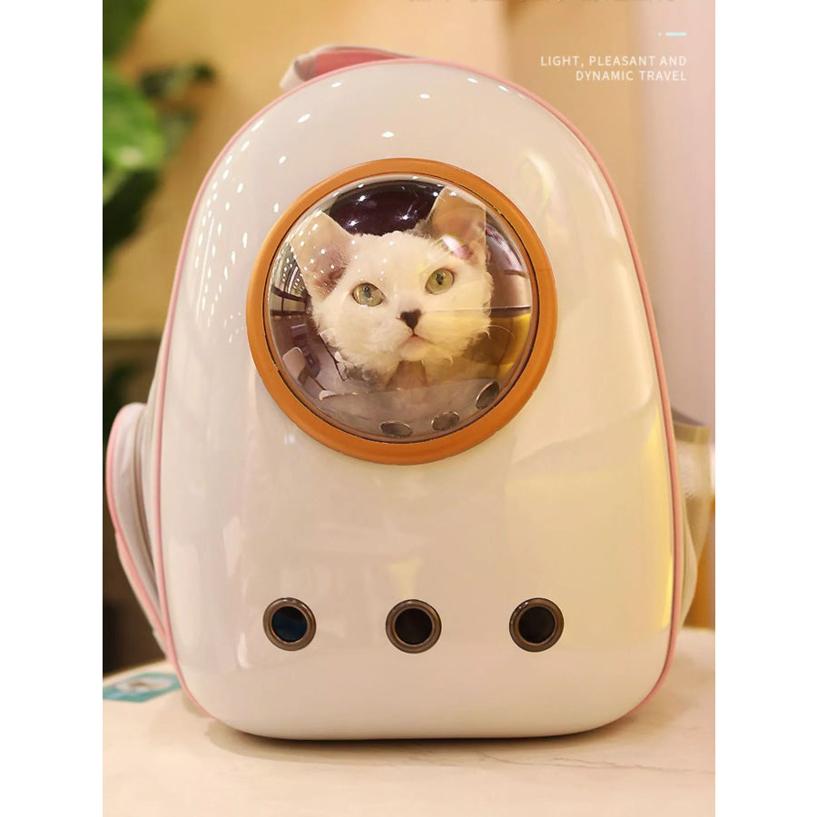Space Capsule Transparent Pet Carrier Backpack Pink / One Size Apparel and Accessories