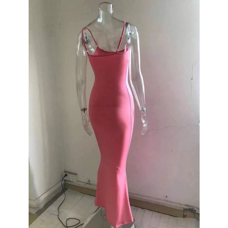 Spaghetti Strap Bodycon Maxi Dress Apparel and Accessories