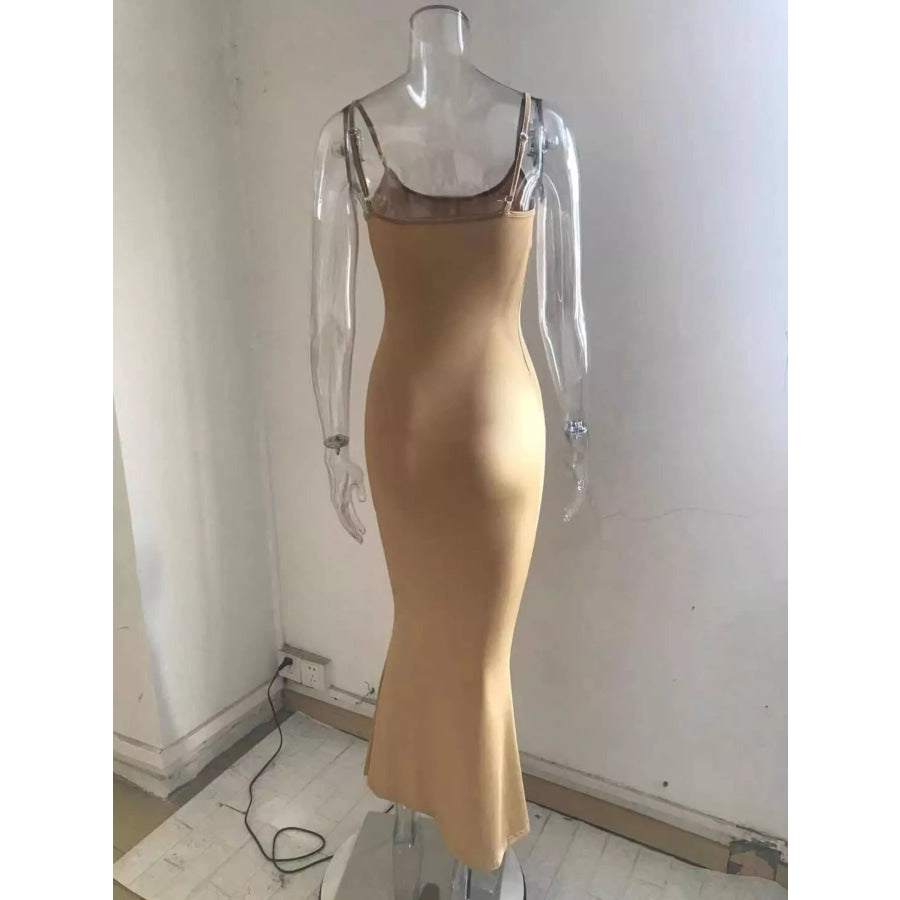 Spaghetti Strap Bodycon Maxi Dress Apparel and Accessories