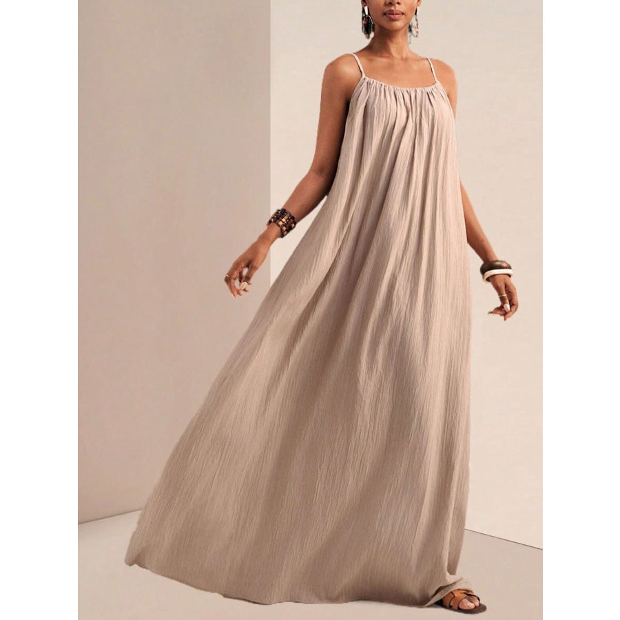 Spaghetti Strap Flowy Maxi Dress Apparel and Accessories