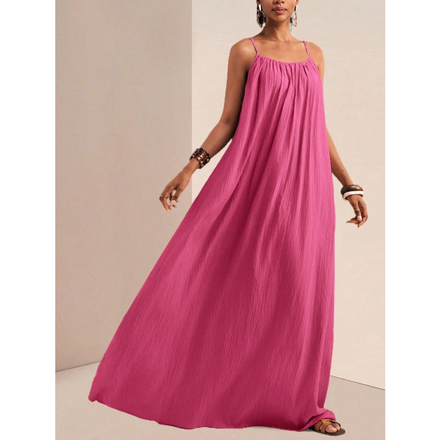 Spaghetti Strap Flowy Maxi Dress Apparel and Accessories