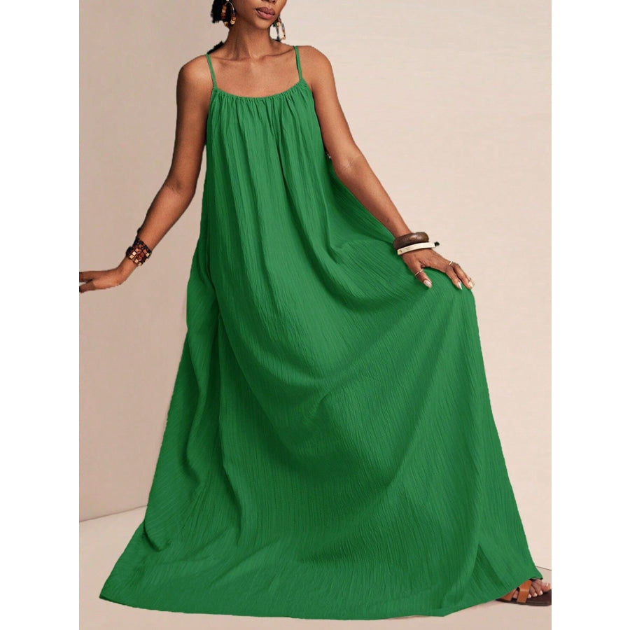 Spaghetti Strap Flowy Maxi Dress Apparel and Accessories