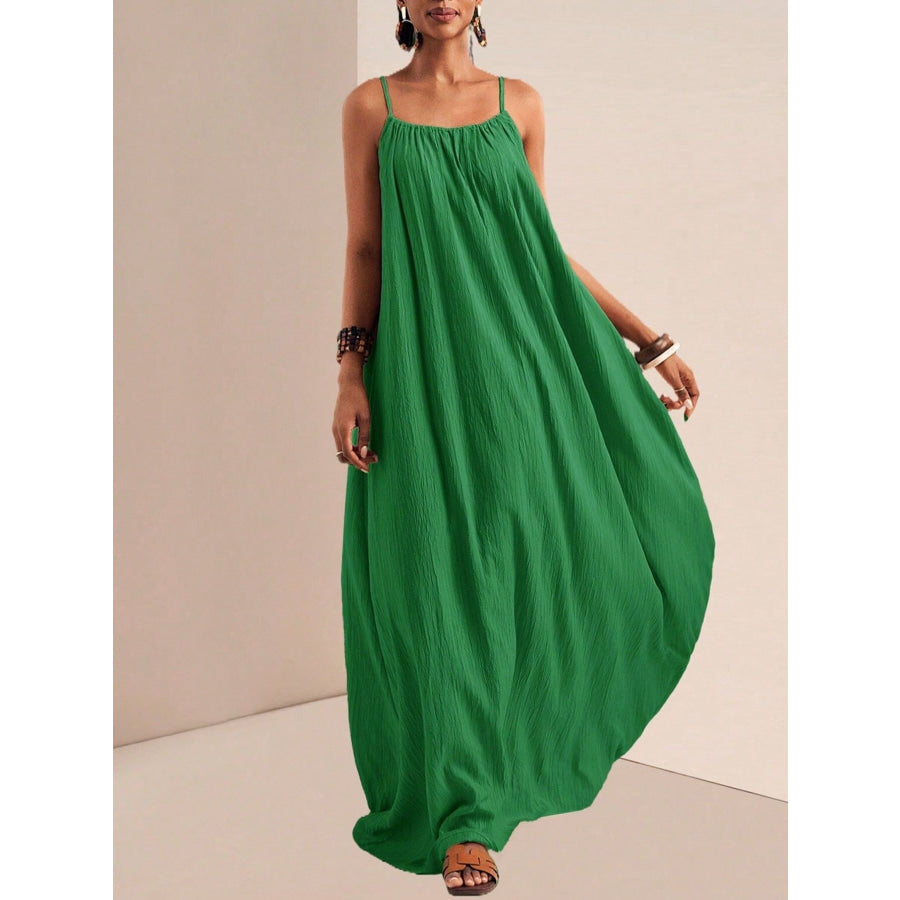 Spaghetti Strap Flowy Maxi Dress Apparel and Accessories
