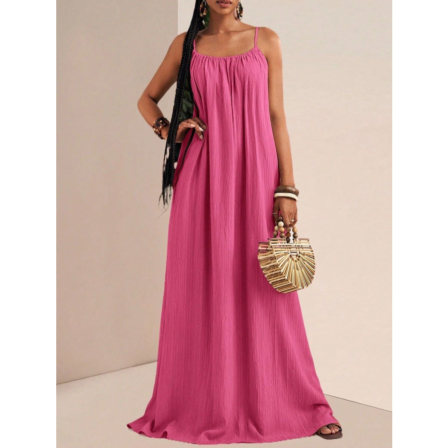 Spaghetti Strap Flowy Maxi Dress Apparel and Accessories