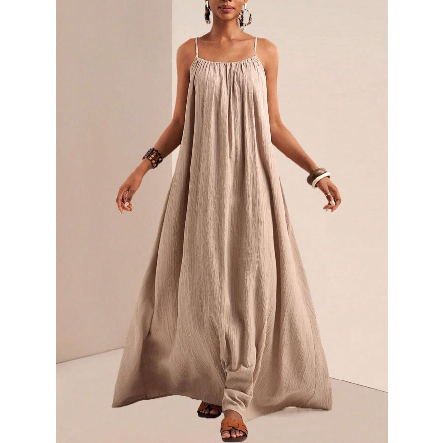 Spaghetti Strap Flowy Maxi Dress Apparel and Accessories