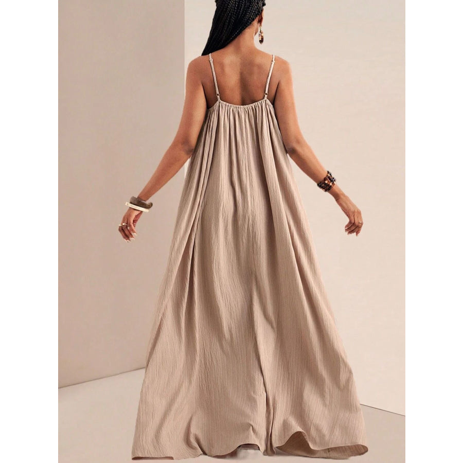 Spaghetti Strap Flowy Maxi Dress Apparel and Accessories