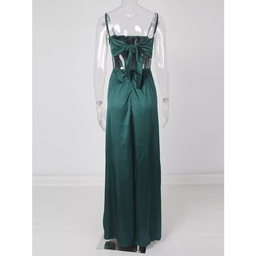 Spaghetti Strap High-Slit Maxi Dress Apparel and Accessories