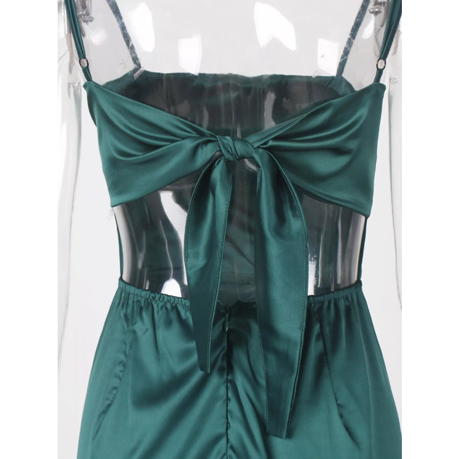 Spaghetti Strap High-Slit Maxi Dress Apparel and Accessories