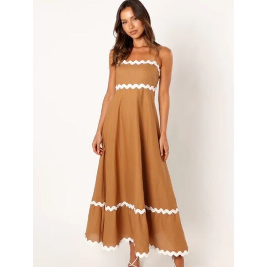 Spaghetti Strap Maxi Dress Honey / S Clothing